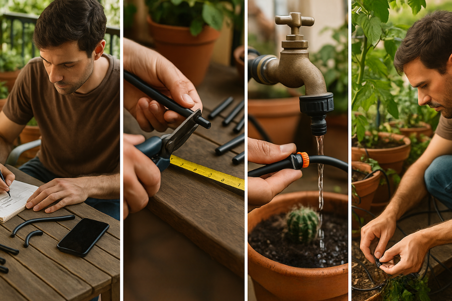Cómo montar un sistema de riego por goteo para tus macetas paso a paso