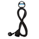 Cable alargador doméstico interior 2 metros, con toma de tierra hasta 16 Amperios (3680W), Negro