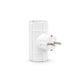Enchufe de pared  doble lateral con toma de tierra blanco