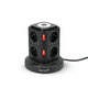 Regleta torre sobremesa con 8 tomas Schuko, 1 USB-A QC3.0 y 2 USB-C carga rápida PD20W