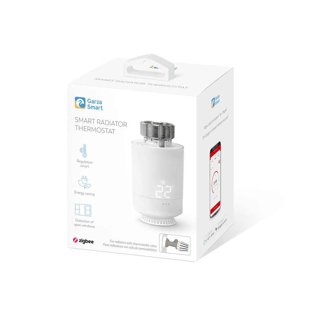 Cabezal Termostático Zigbee 3.0 para radiadores que dispongan de válvula termostática y su integración en la app Garza Smart.