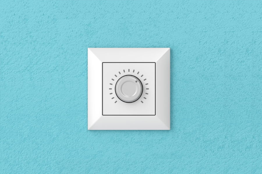 regulador de luz empotrado en pared