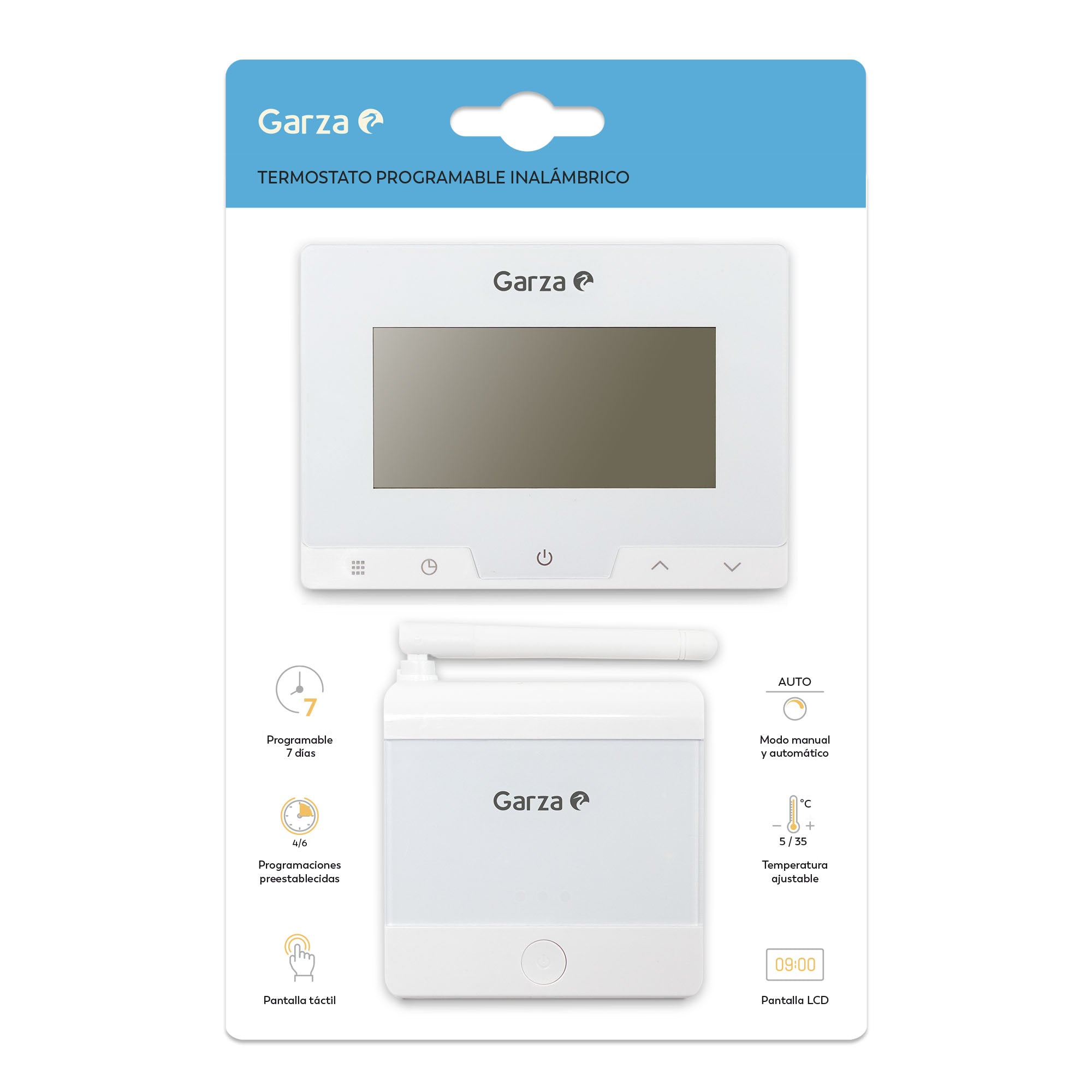 GZ TERMOSTATO DIGITAL RF SIN HILOS BL