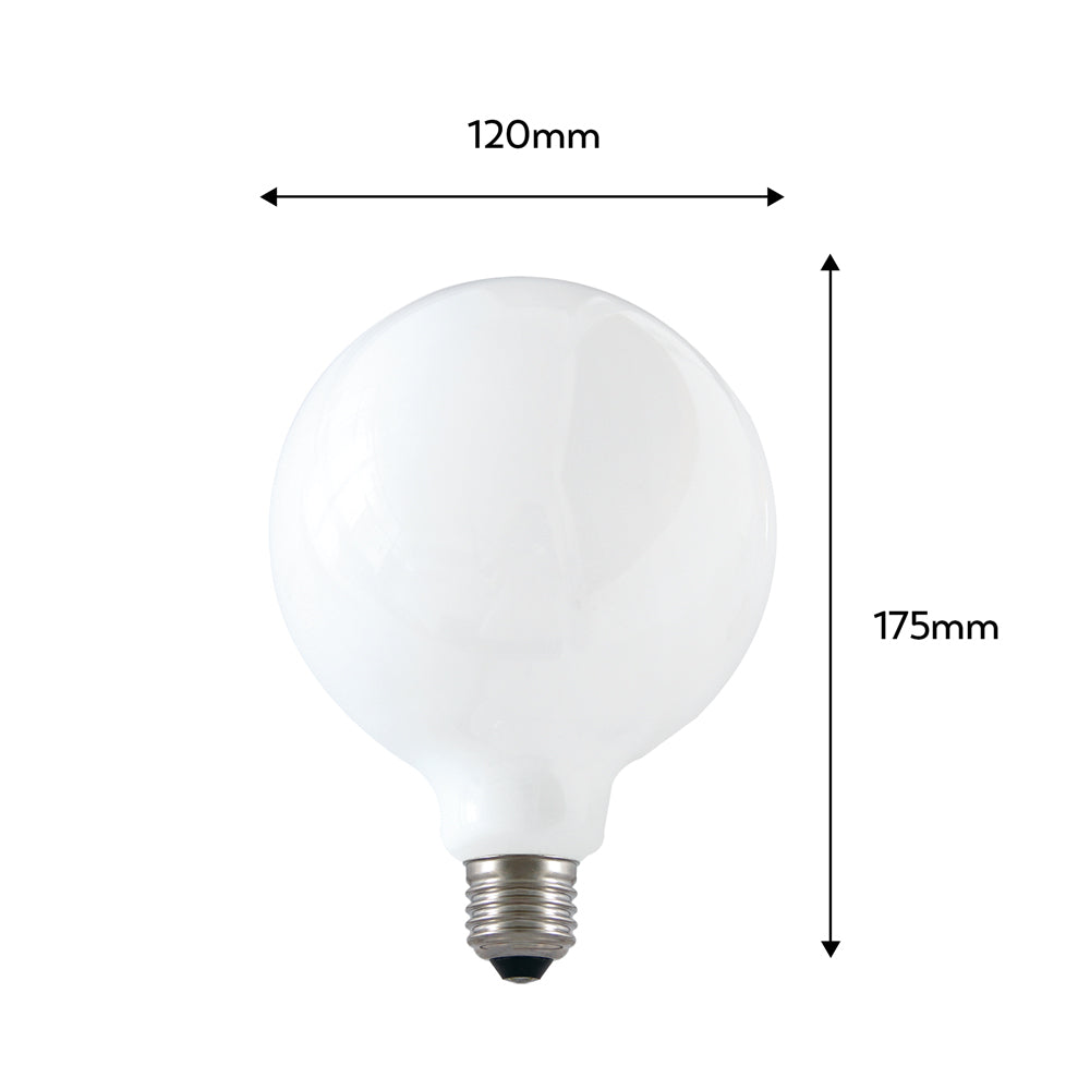 Bombilla Led Filamento Opal Globo G125 E27, Regulable, 7W, 806 lúmenes, 2700K