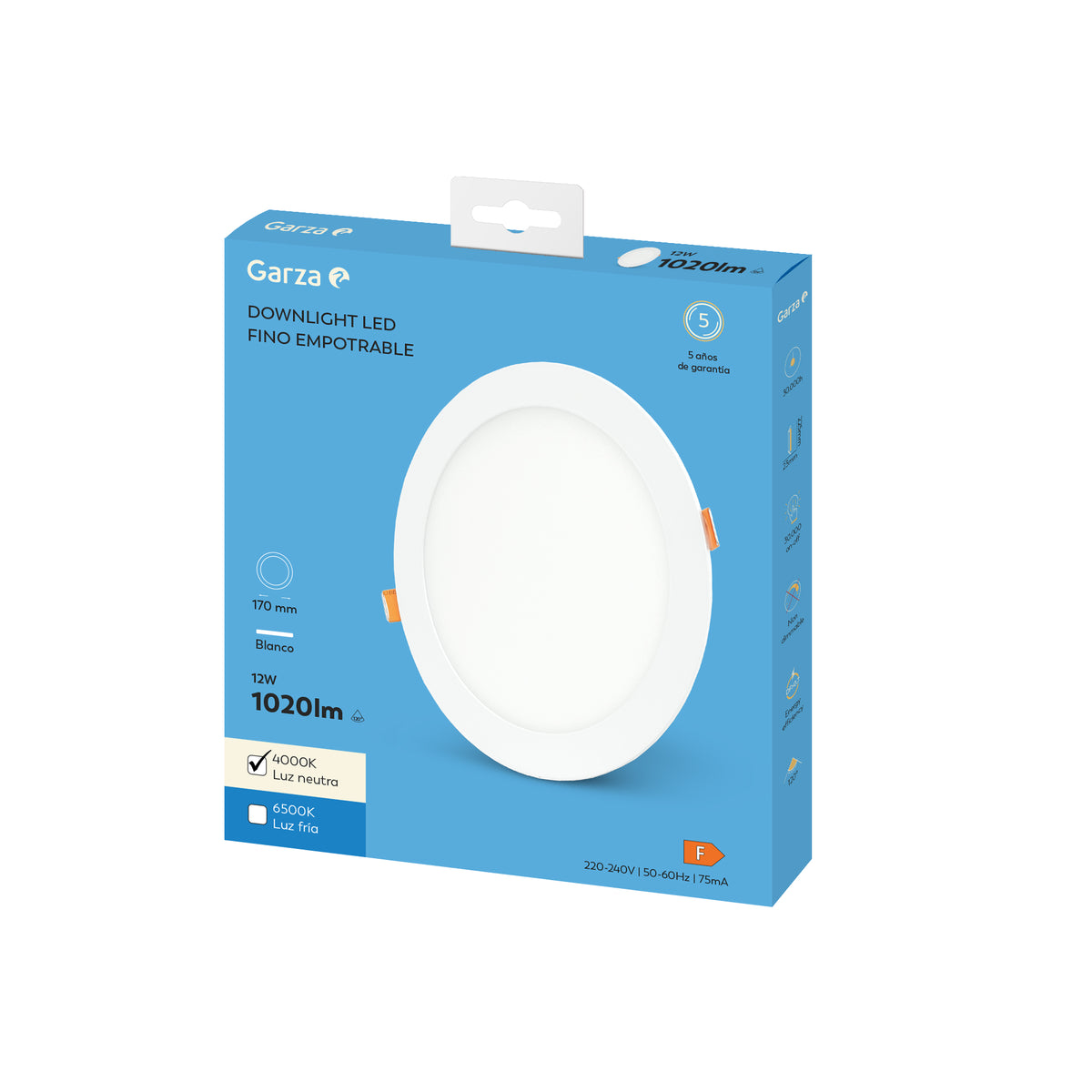 Downlight Empotrable Circular Extraplano Blanco (5)