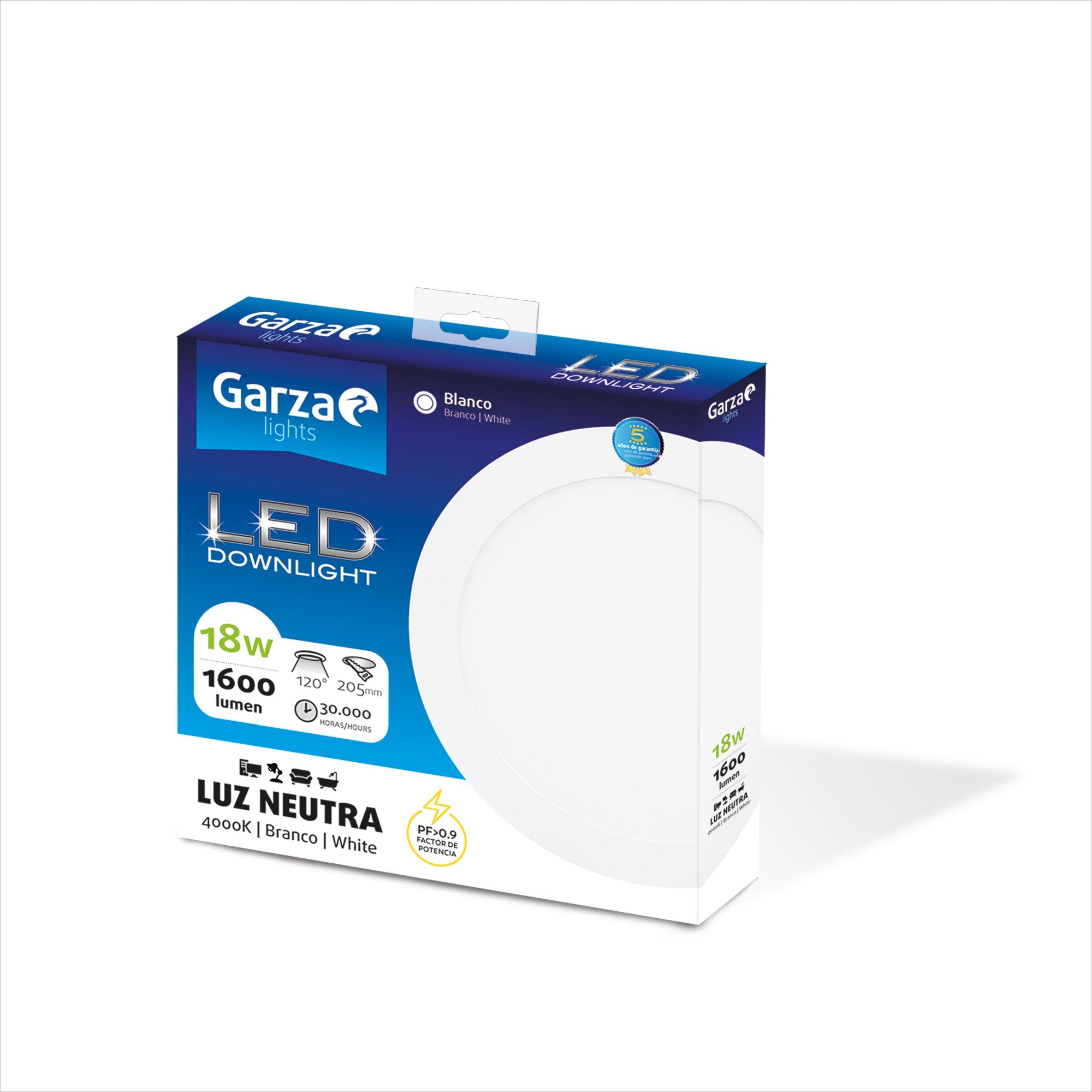 Downlight Empotrable Circular Extraplano Nickel (40)