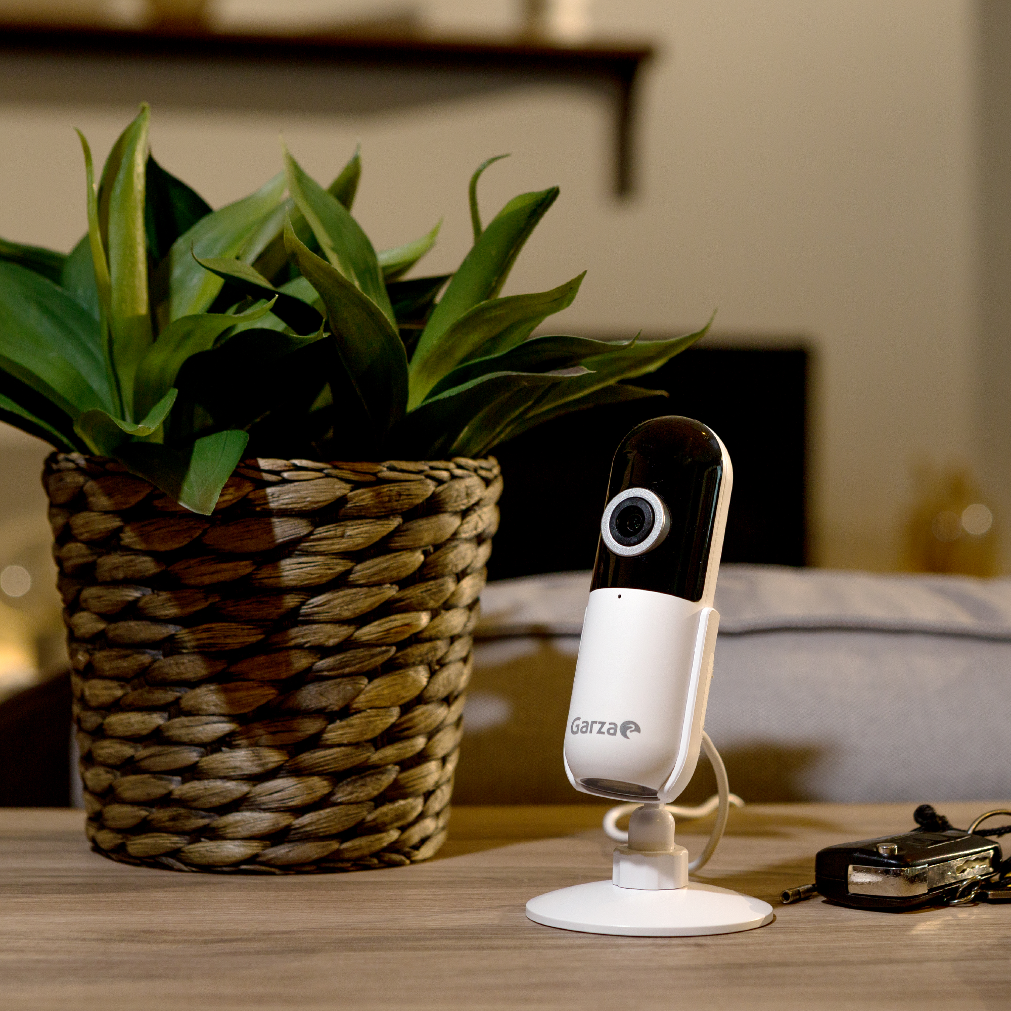 Smart - Cámara IP Design WiFi de vigilancia Interior Inteligente, Alta resolución 720p HD, Sensor de Movimiento, visión Nocturna, Audio bidireccional, WiFi 2.4 GHz, Control Remoto por App