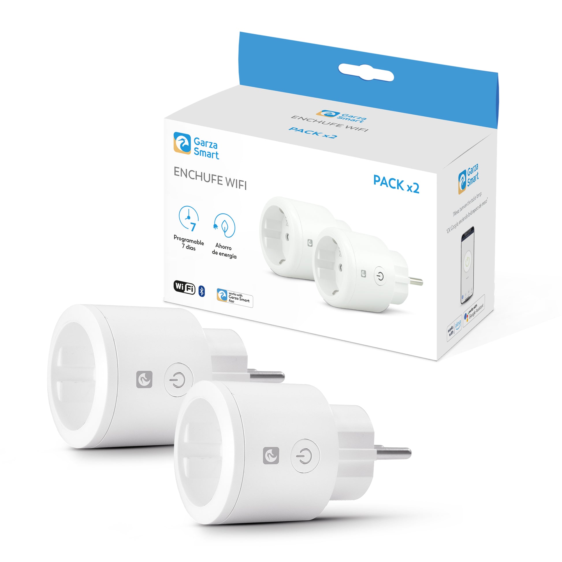 Enchufe Wifi  16A 3680W portatil, 1 toma, 2 ud