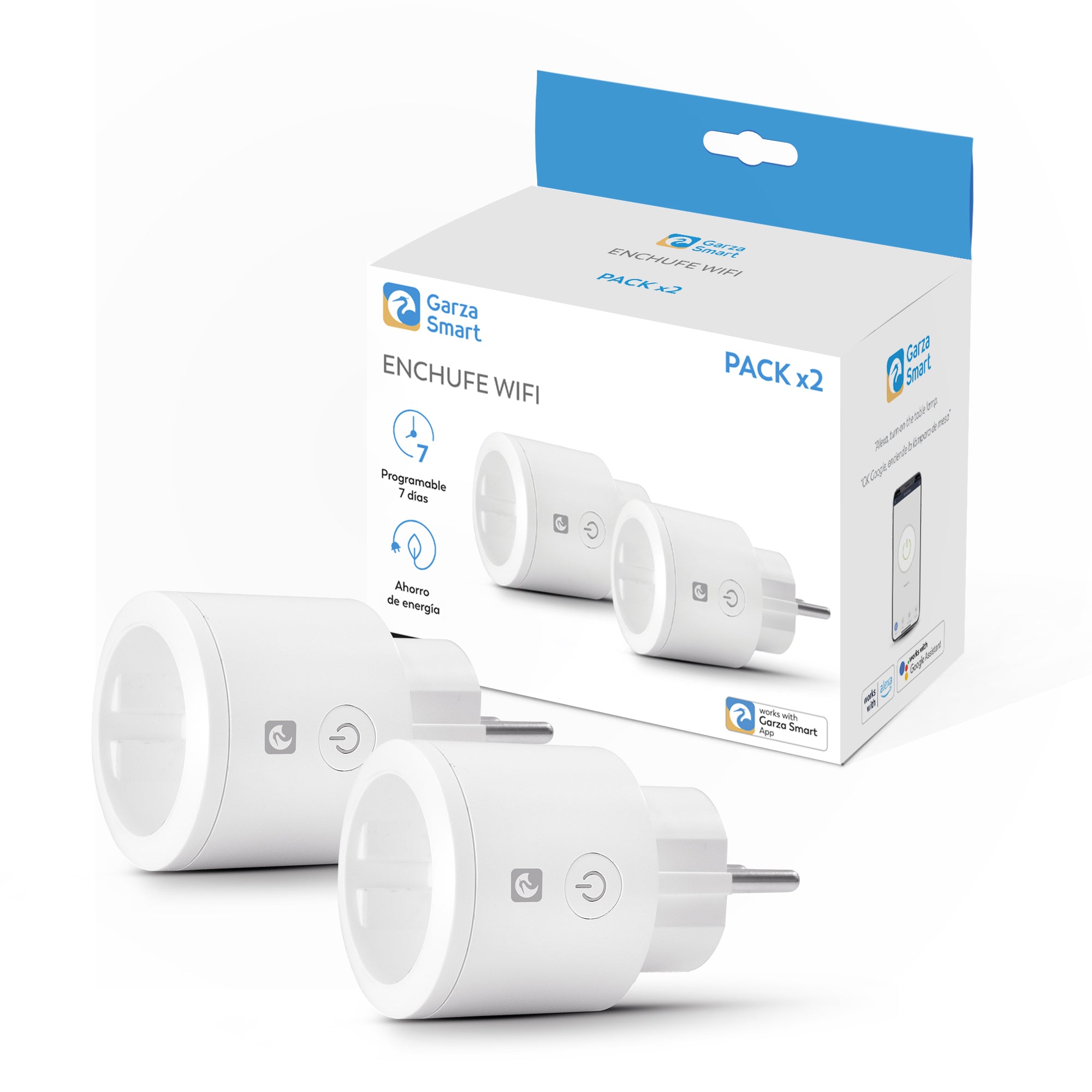 Enchufe Wifi  16A 3680W portatil, 1 toma, 2 ud