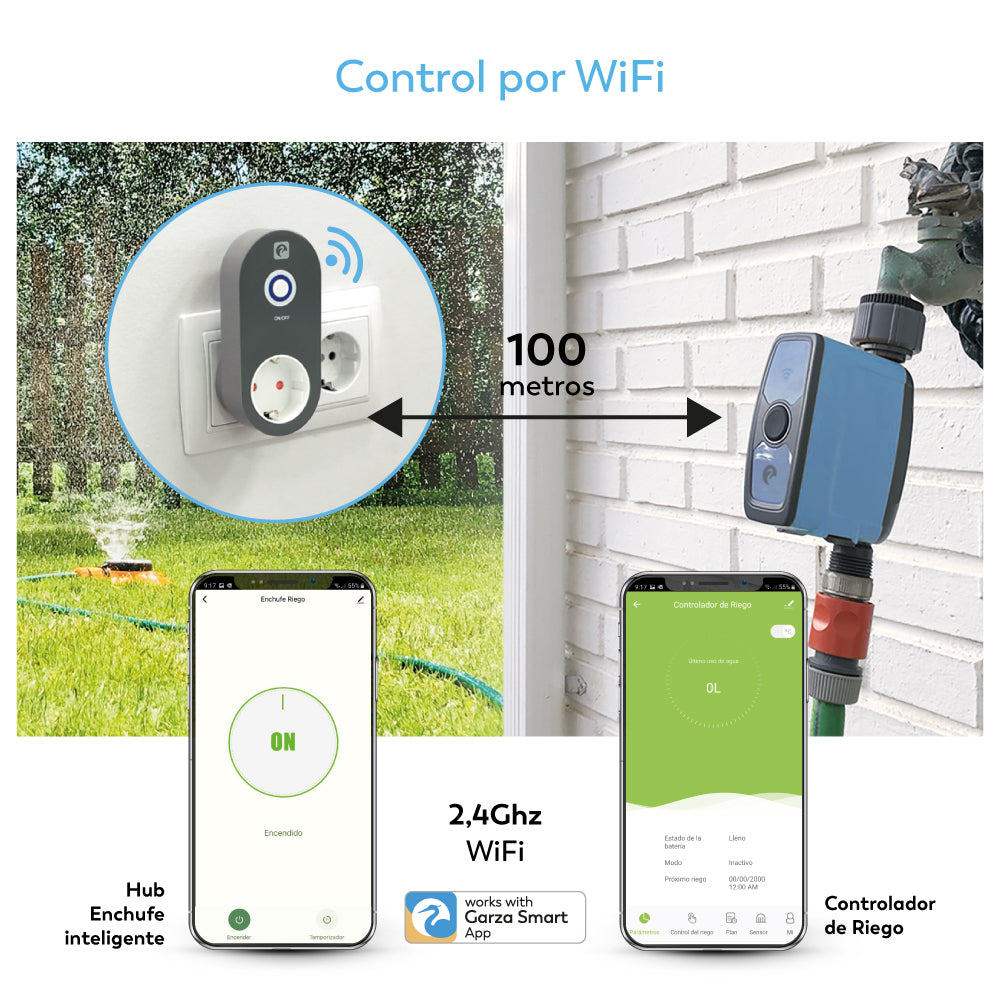 Nilo - Controlador De Riego Inteligente + Enchufe Hub Smart Wifi (5)