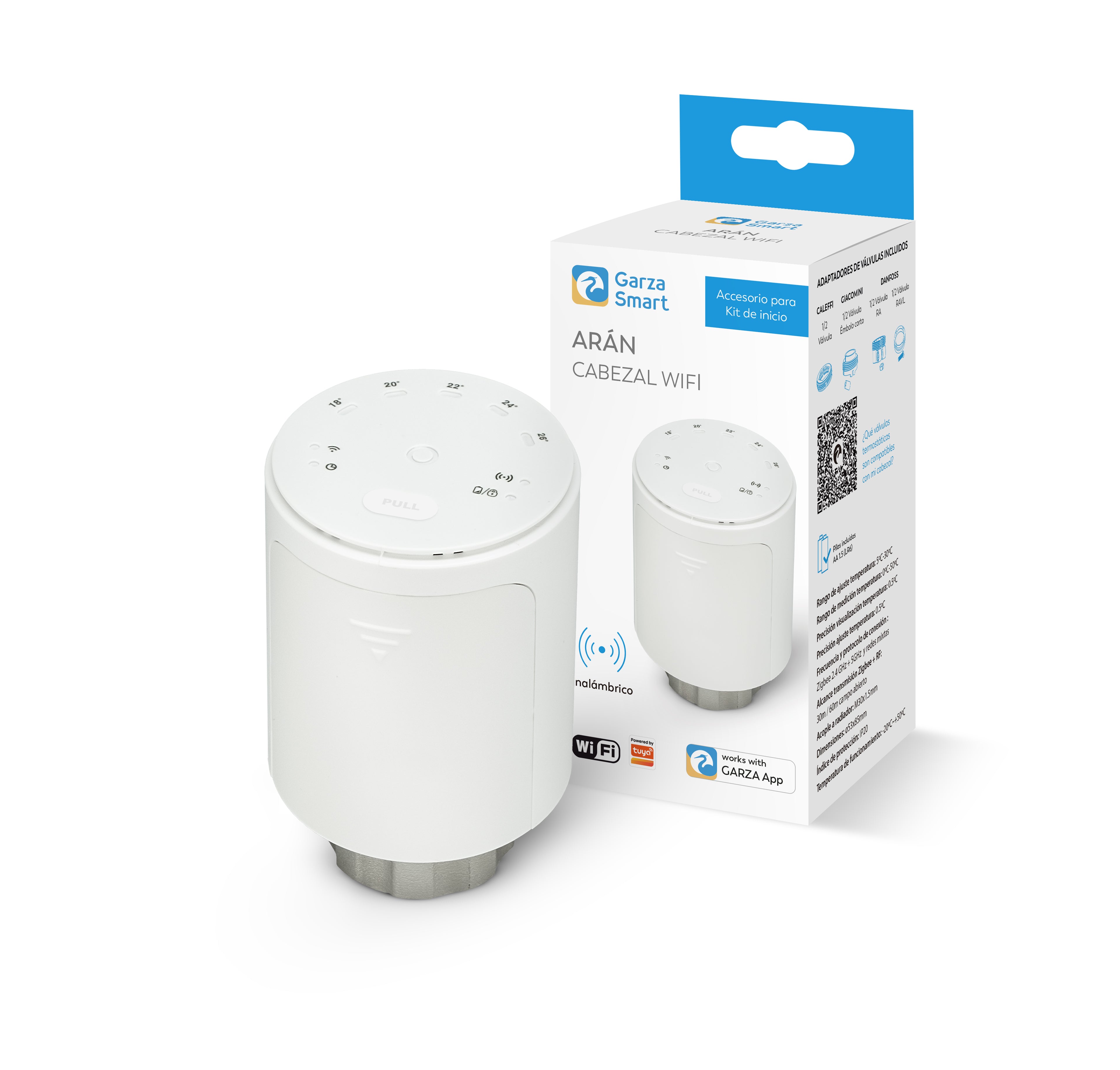 Cabezal wifi Arán para calefacción central. Accesorio compatible con el Kit de inicio.