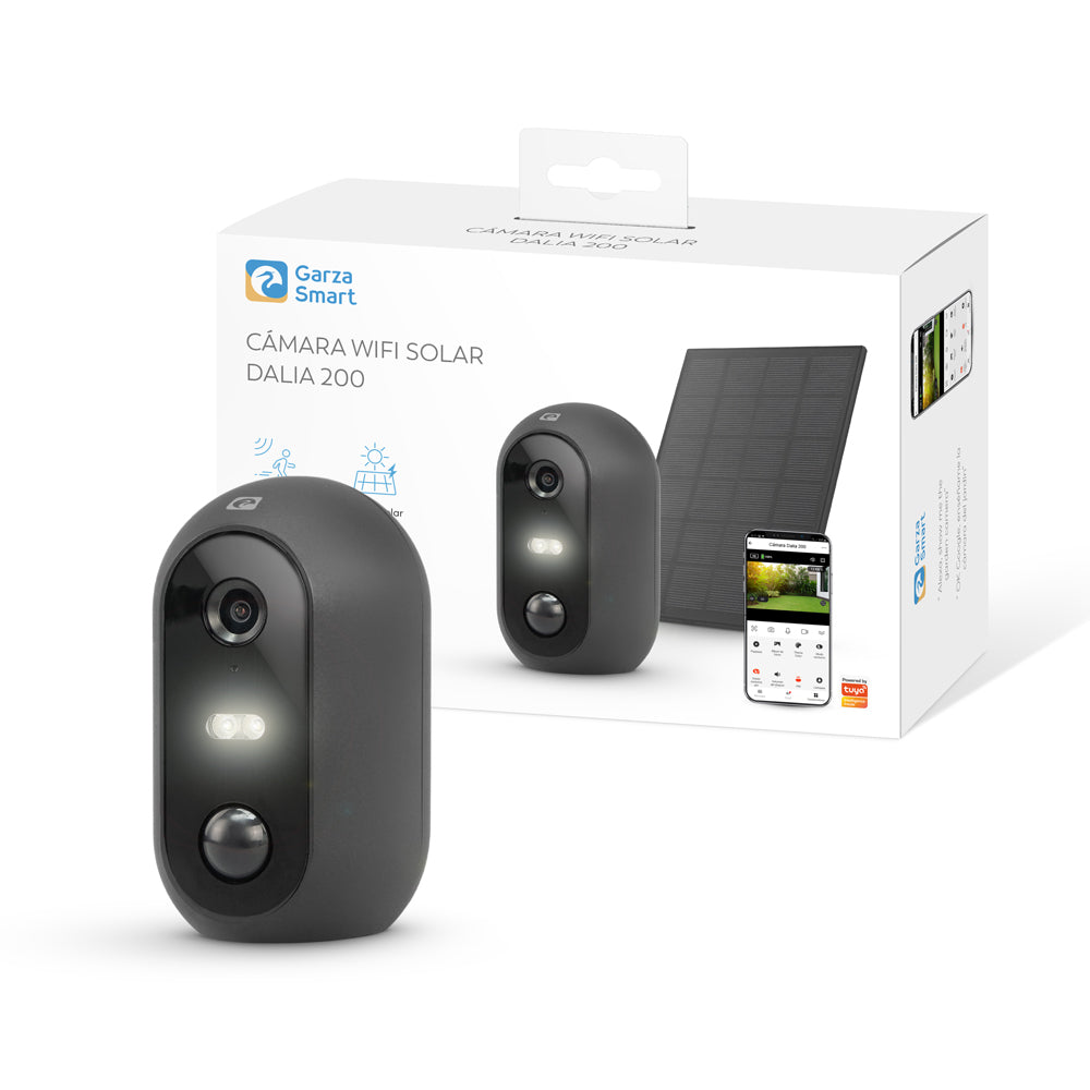 Cámara wifi exterior con placa solar