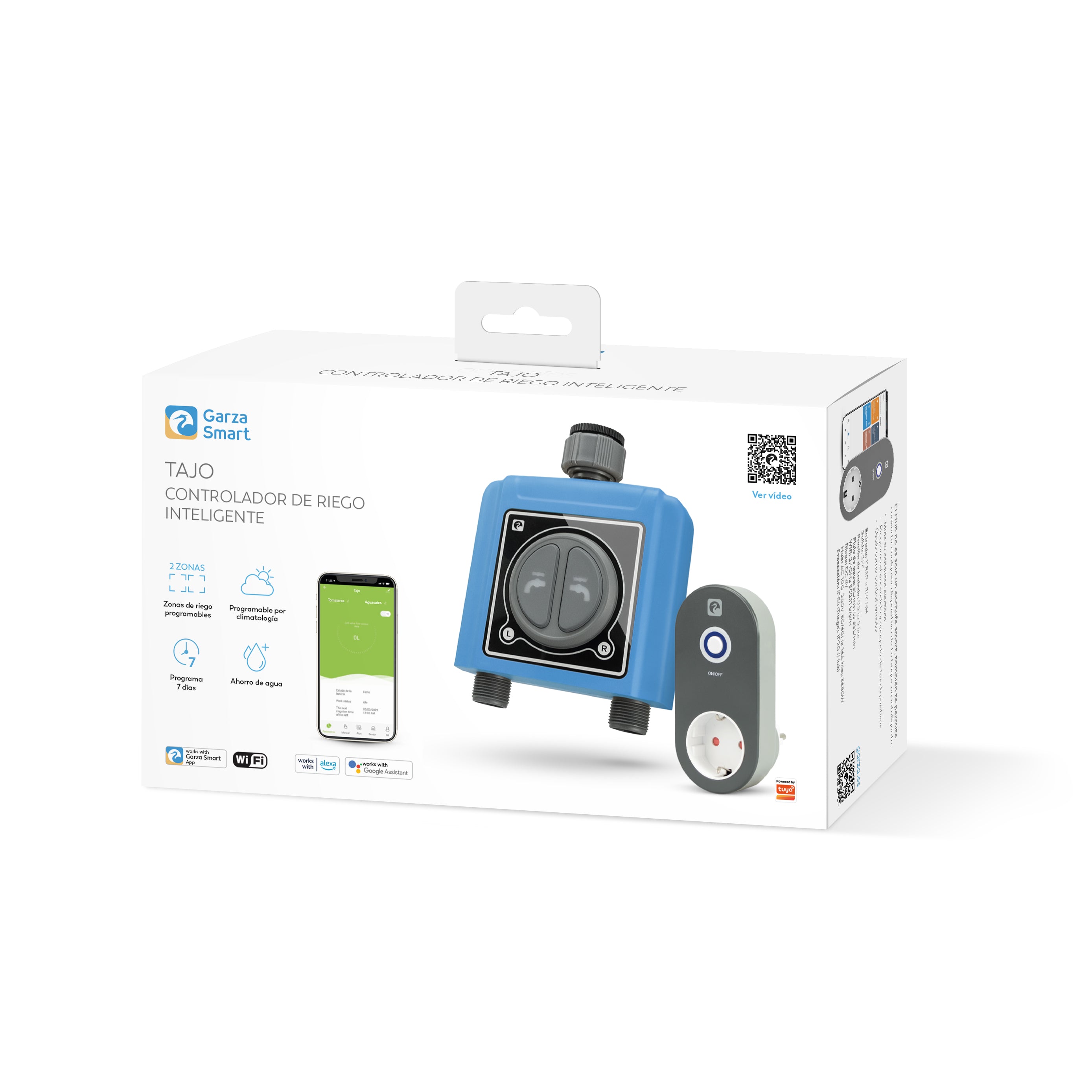 Controlador de Riego Inteligente Tajo + Enchufe Hub Smart Wifi