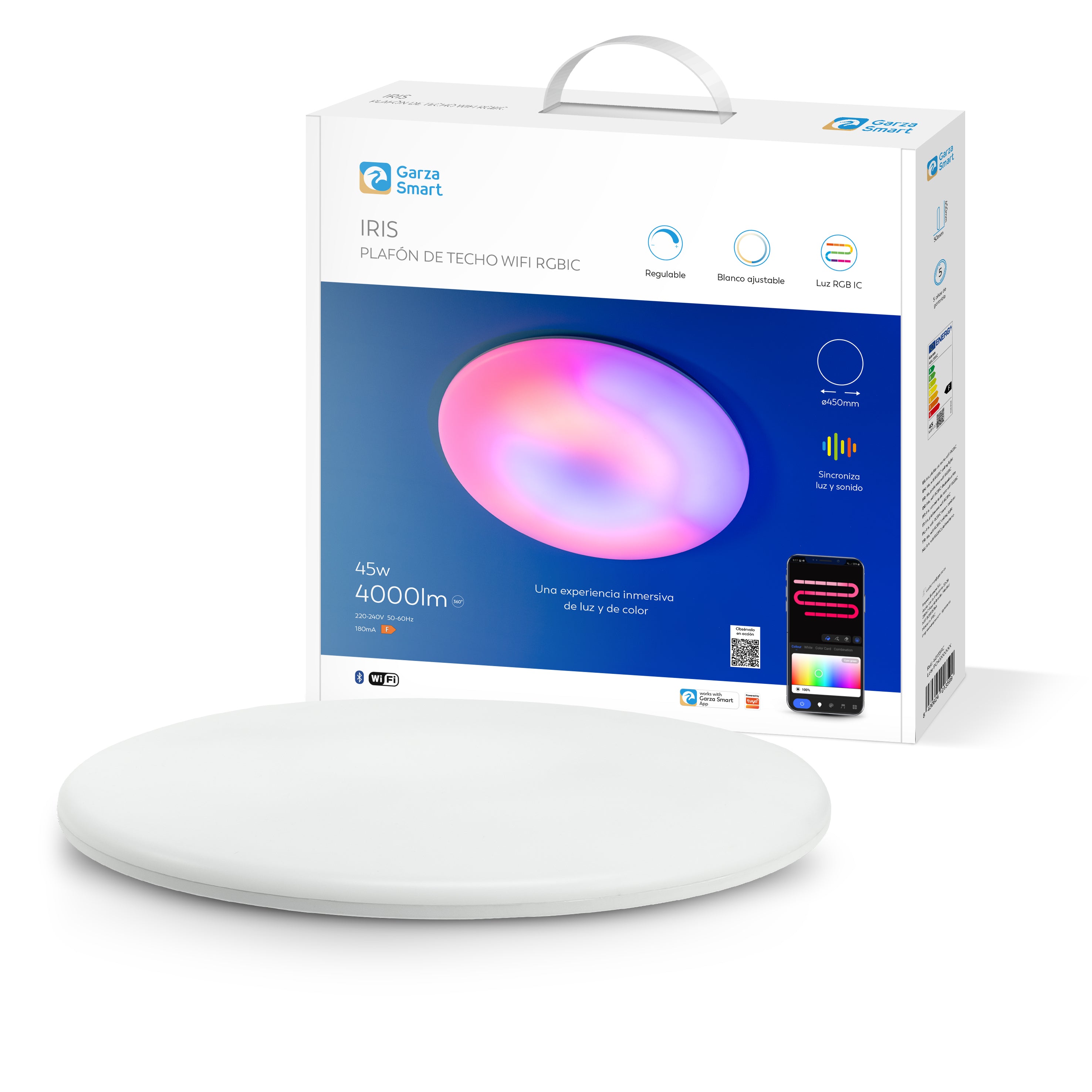 Plafón de techo Wifi Iris RGB IC