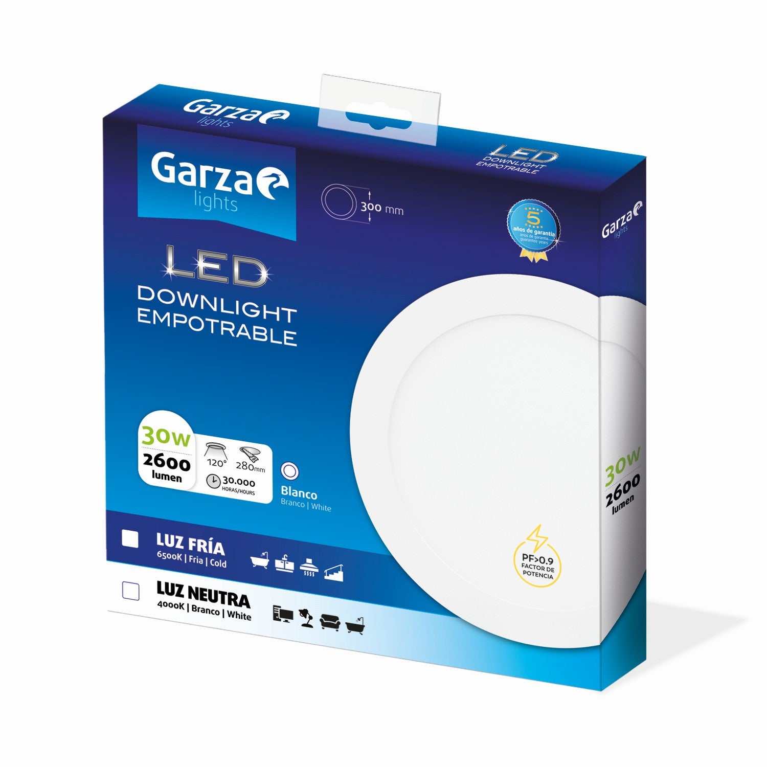 Downlight Empotrable Circular Extraplano Blanco (4)