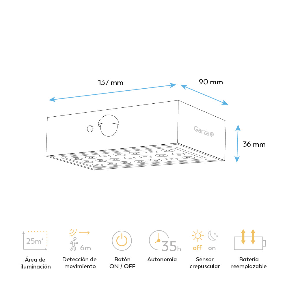 Lámpara de pared para exterior con placa solar David (8)