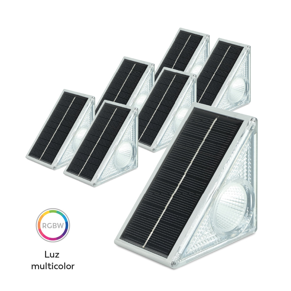 Pack x6 luces para escalera con placa solar (4)