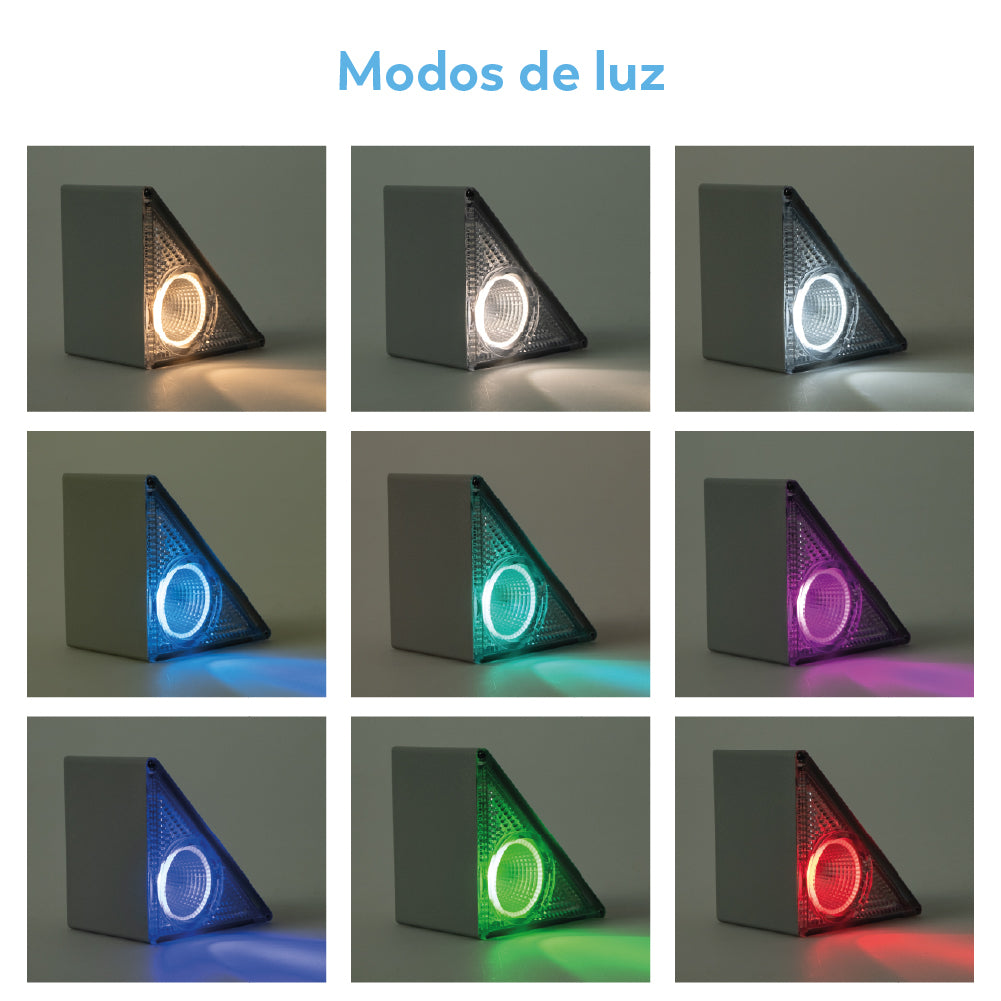 Pack x6 luces para escalera con placa solar (6)