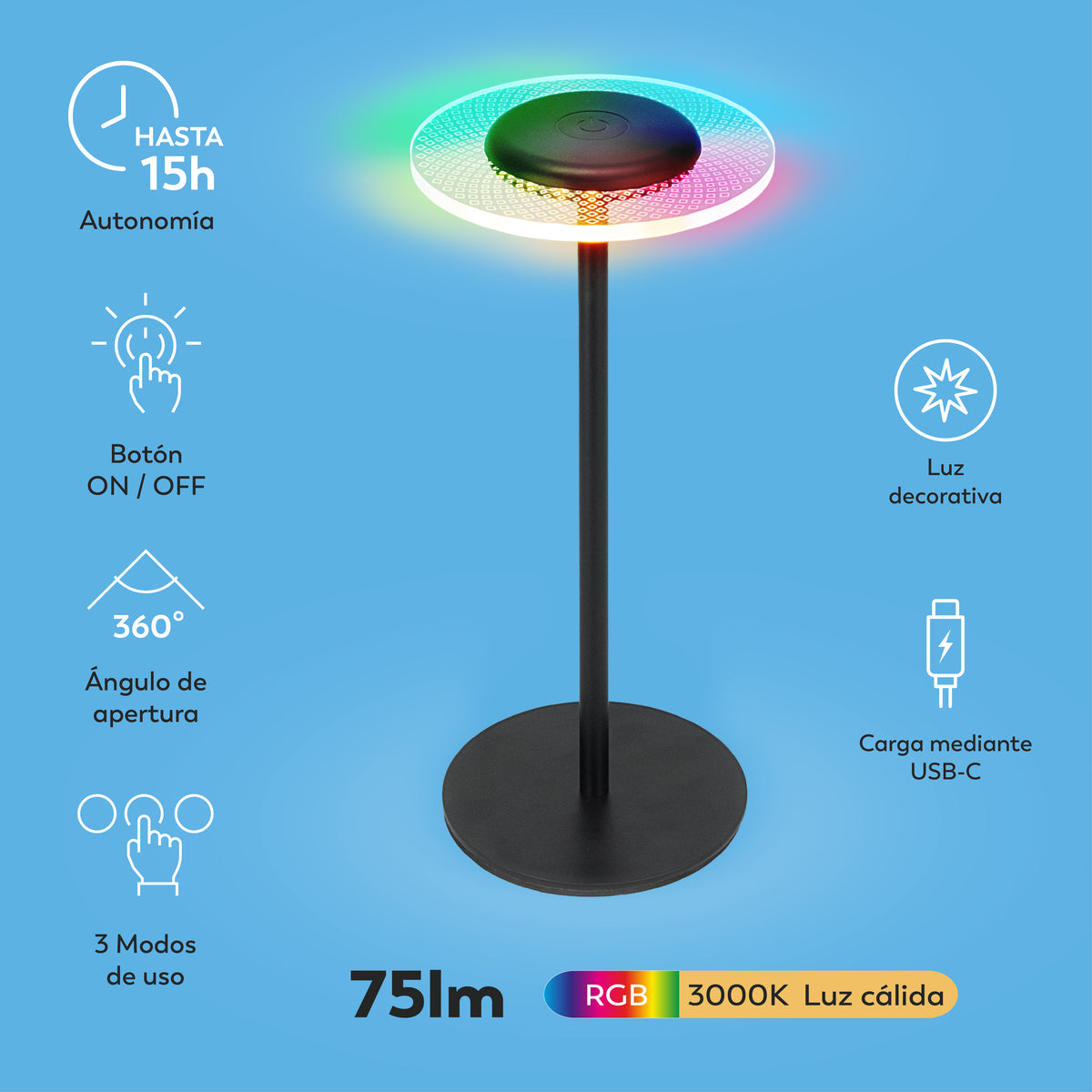 Lampara de sobremesa RGB CIRCE (2)