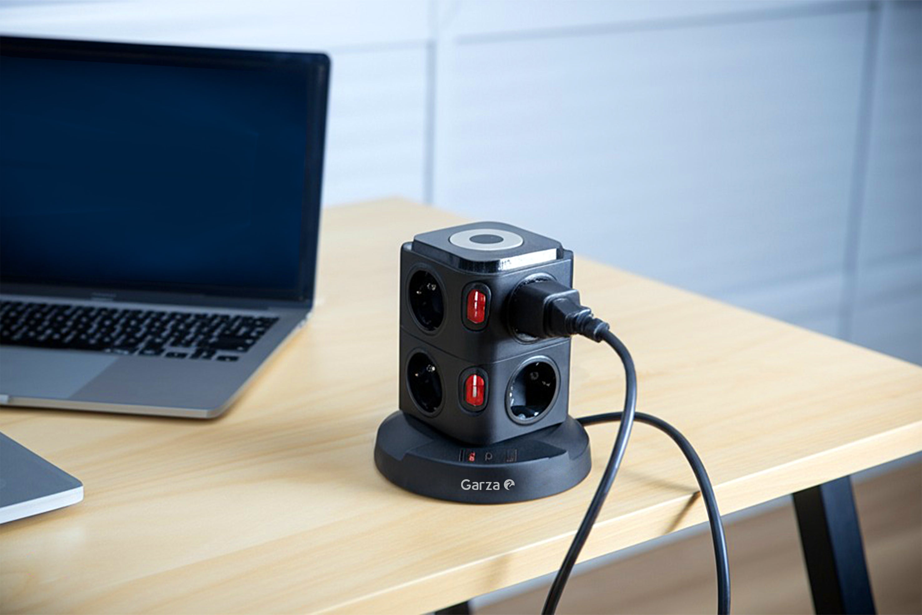 Regleta torre sobremesa con 8 tomas Schuko, 1 USB-A QC3.0 y 2 USB-C carga rápida PD20W (8)