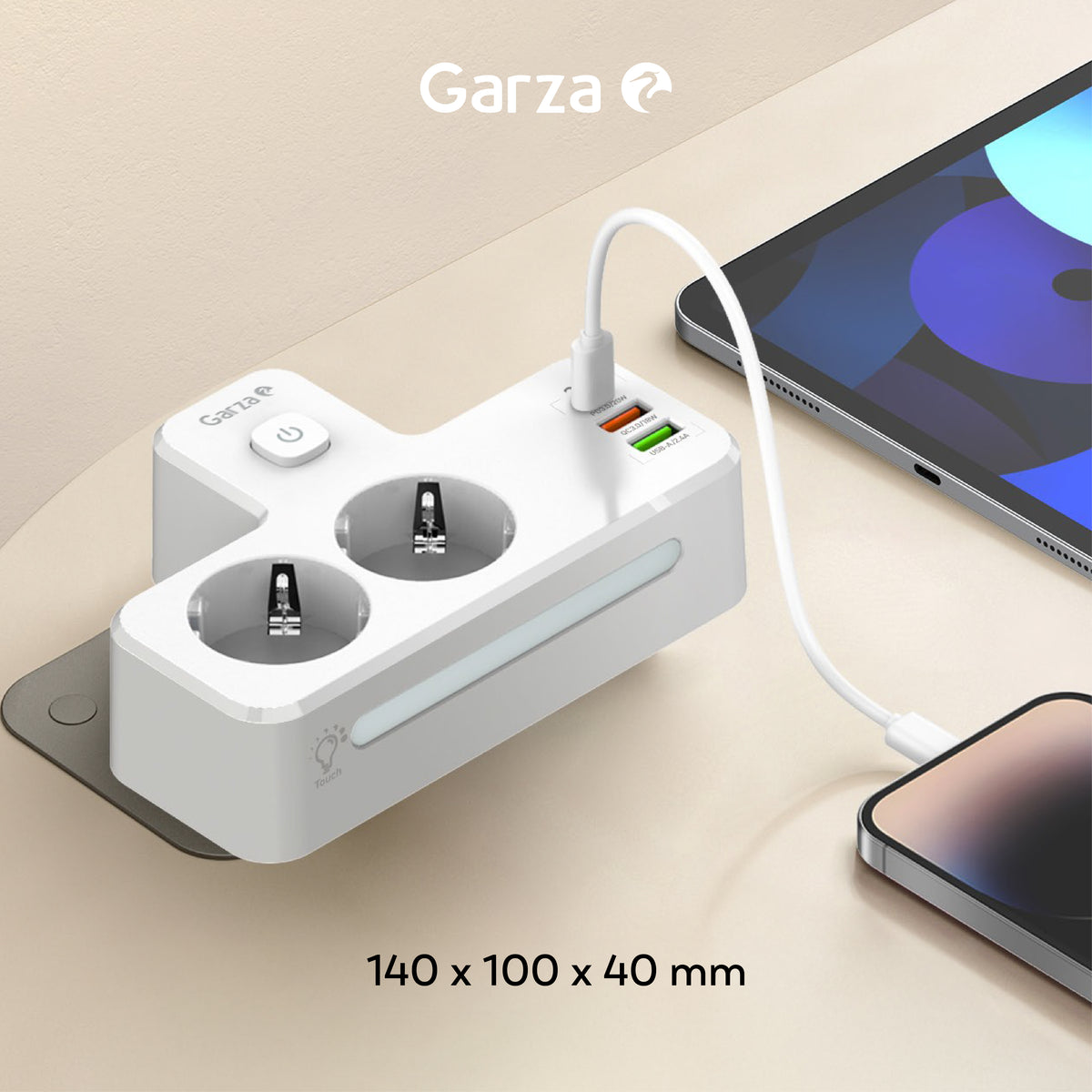 Adaptador carga rápida y luz de noche (8)
