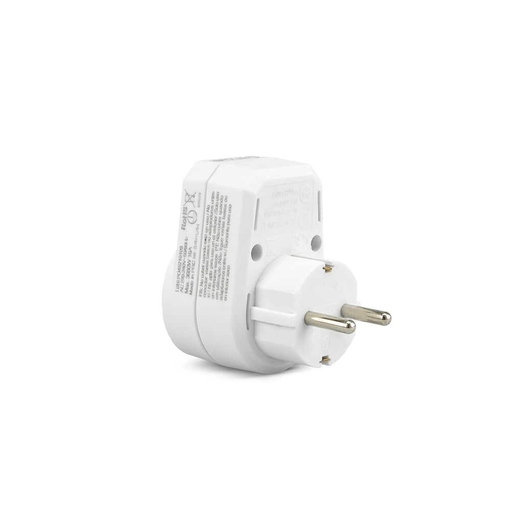 Enchufe de pared  de 1 toma con interruptor