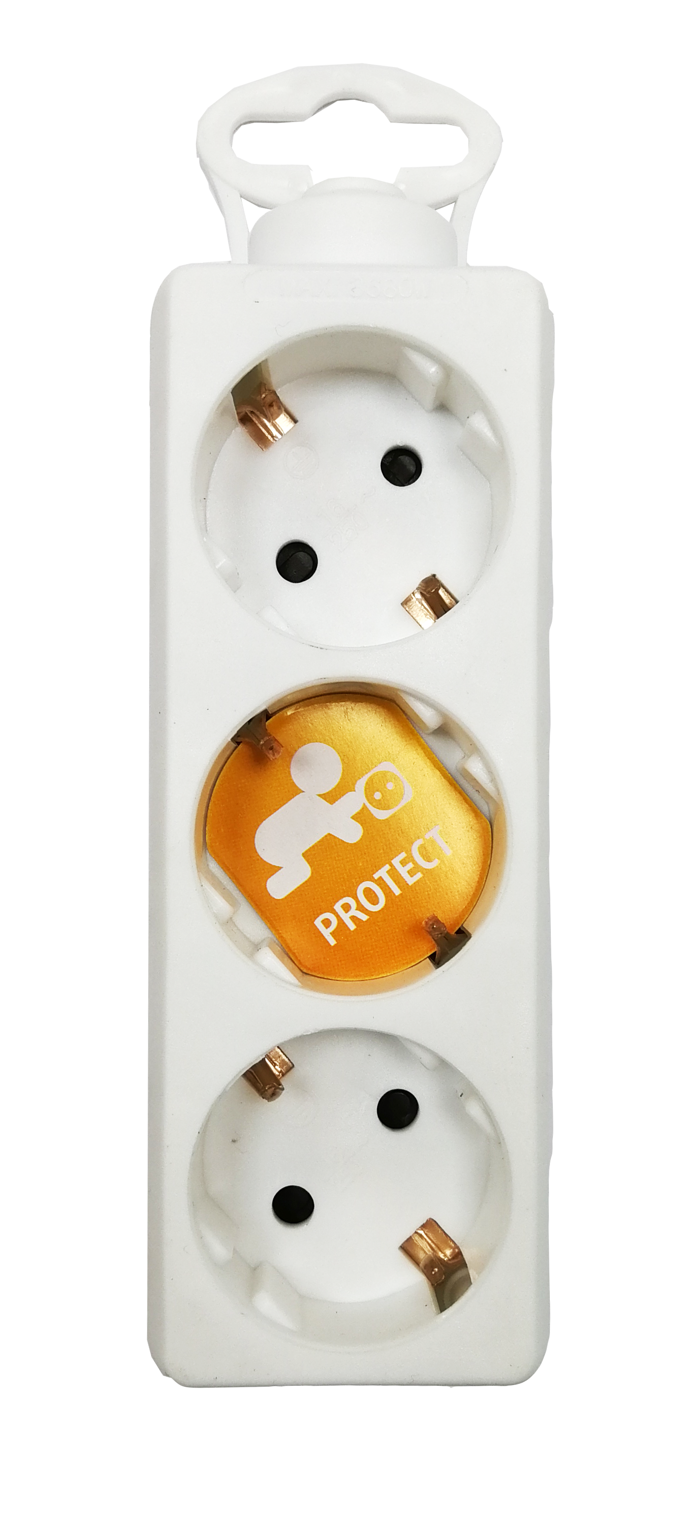 Regleta  Basic sin cable, sin interruptor para 3 tomas de Color Blanco, 1 ud