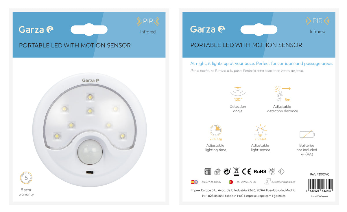 Detector De Movimiento Ir Portátil Con Luz (1)