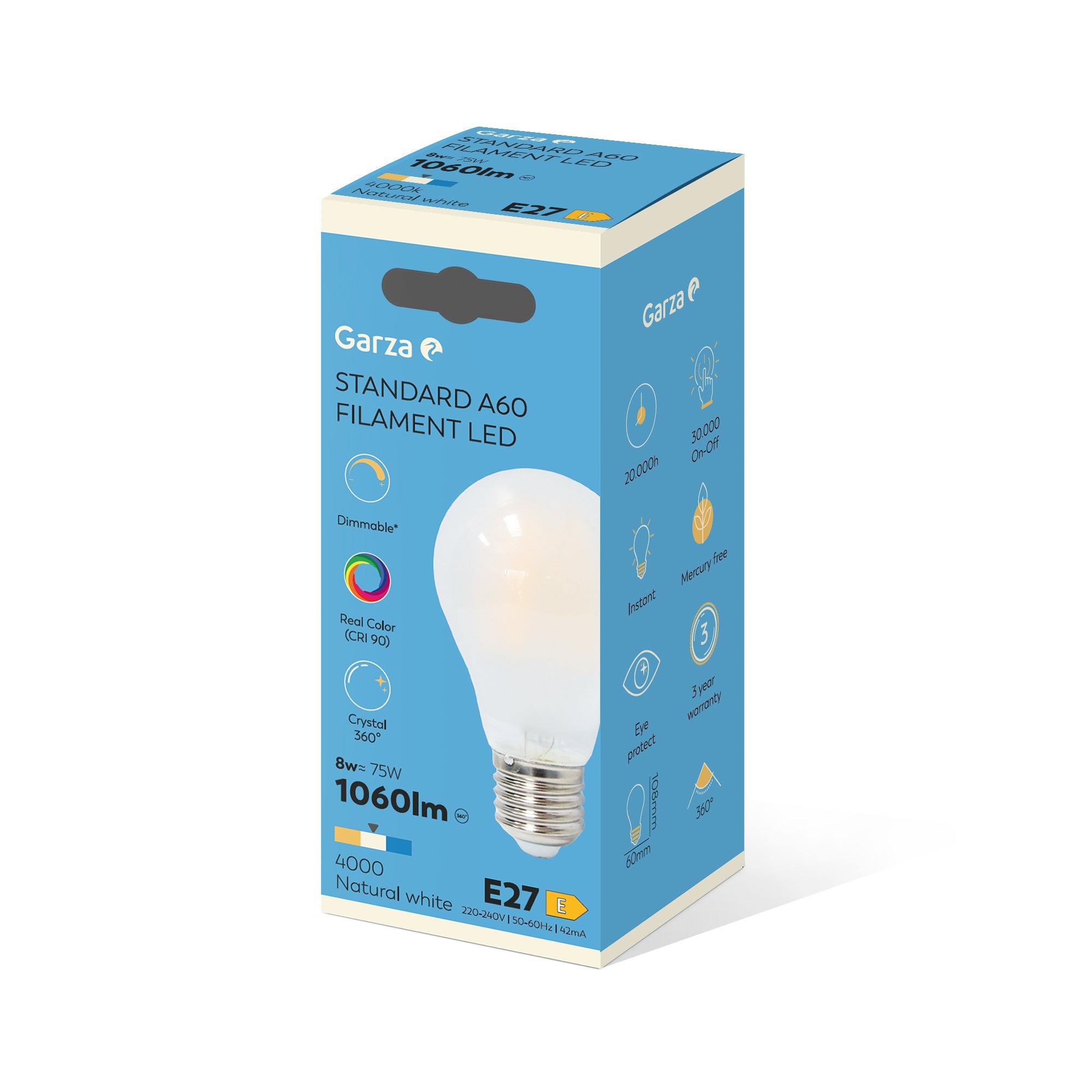 Bombilla Led Opal Estándar A60 E27 Regulable CRI90 (2)