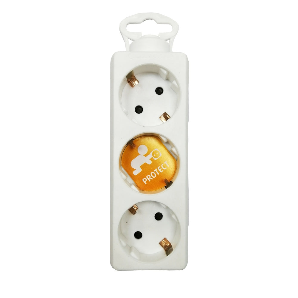 Regleta  Basic sin cable, sin interruptor para 3 tomas de Color Blanco, 1 ud (1)