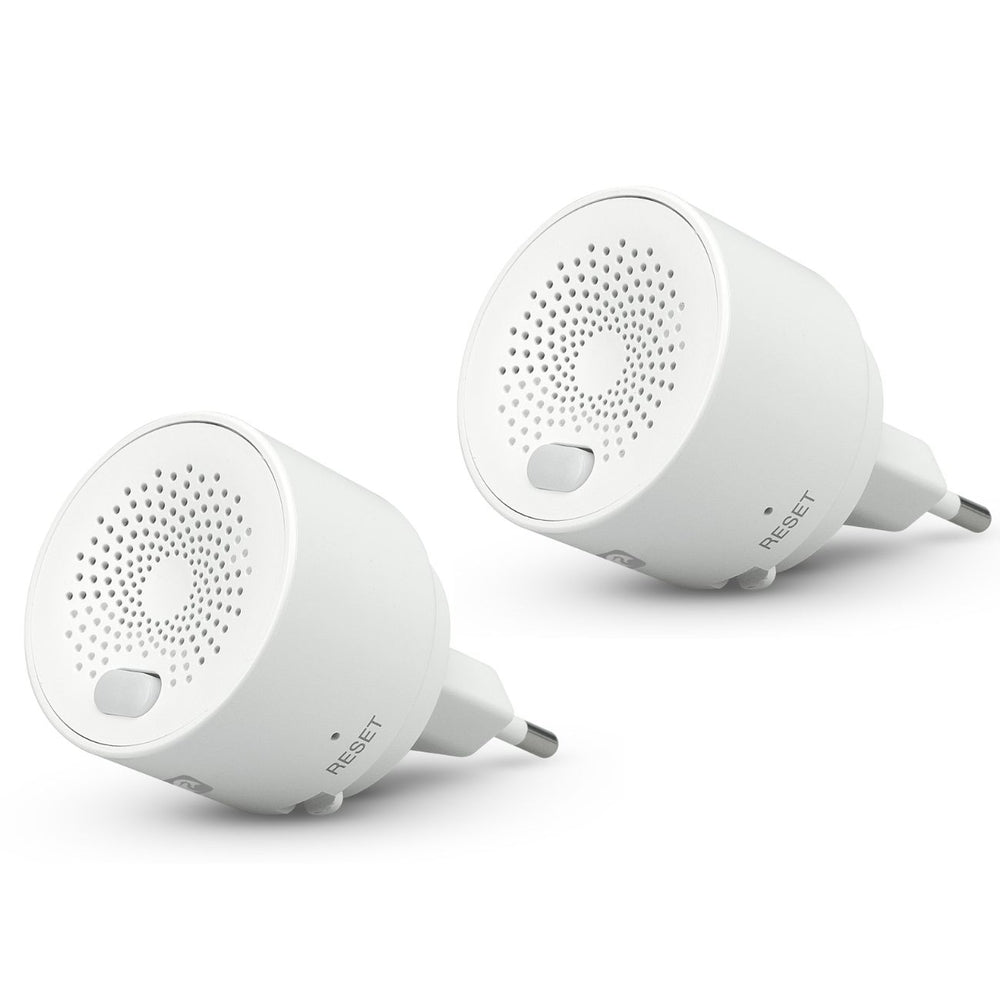 Garza Smart - Pack de 2 detectores de Gas (Butano, propano, gas natural...) Wifi Inteligente con Notificaciones en tiempo real por App, Alarma sonora de 70 db, Señal indicador LED, No requiere Instalación.