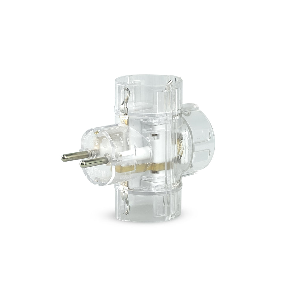 Adaptador de Enchufe Triple Lateral Retro