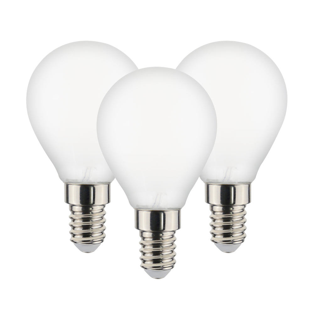 Soy Clase A Mate Esférica E14, 2,2W, 470lm, 2700K, 2+1