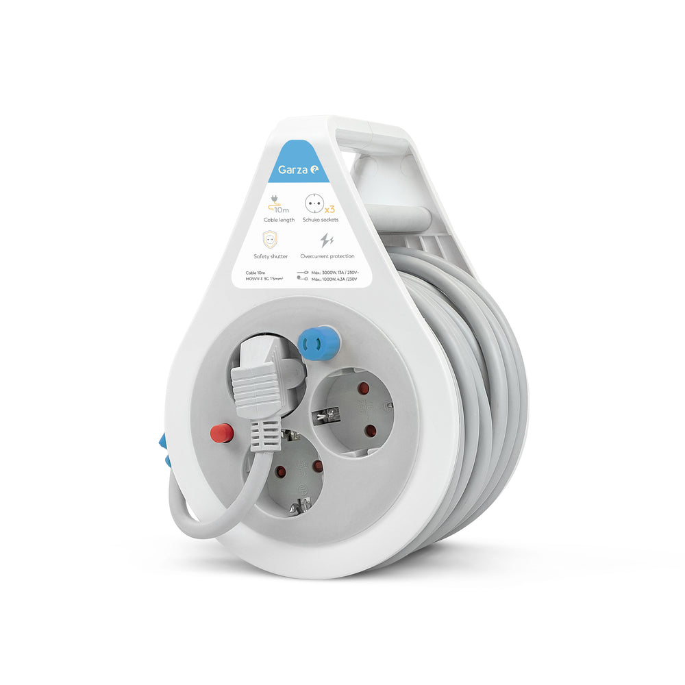 Enrollacables Design & Enrrollacables  Home Design de enchufe plano 3G 1,5mmX10m