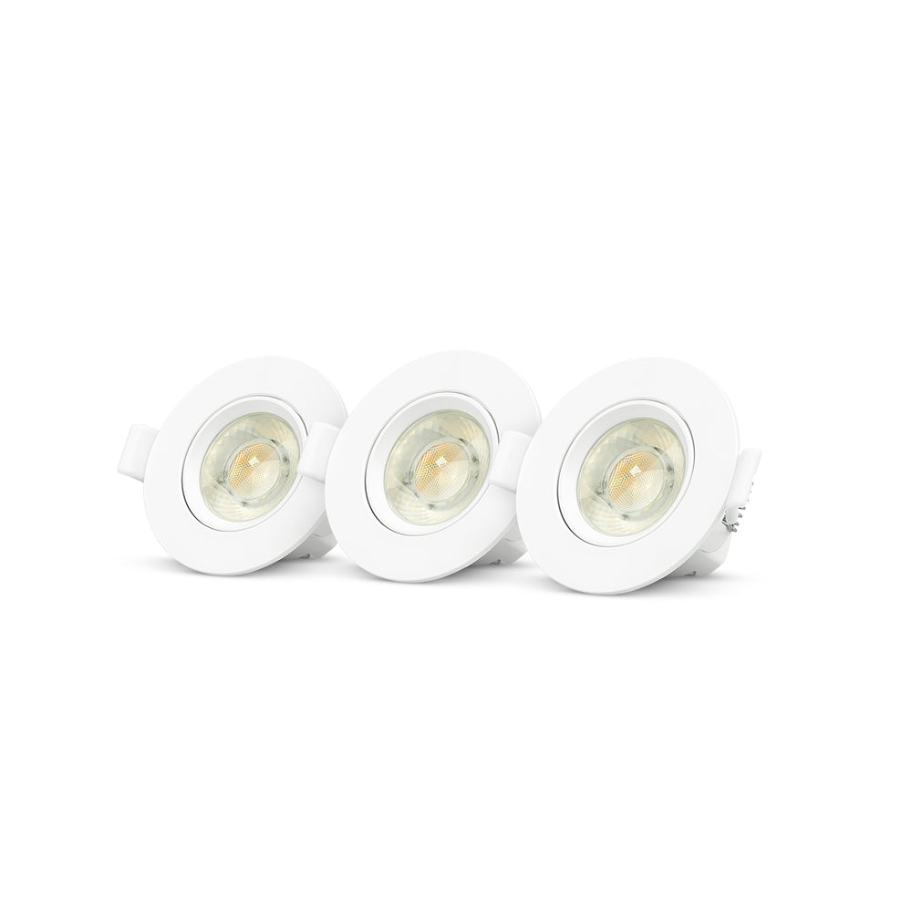 Empotrable circular CCT Blanco, Pack x3