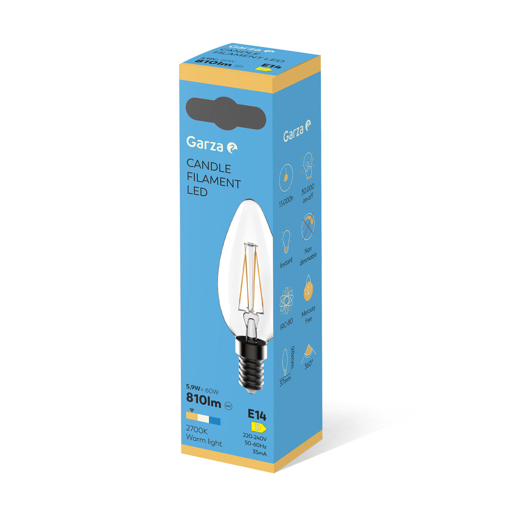 Bombilla Led Filamento Clear Vela E14 (2)