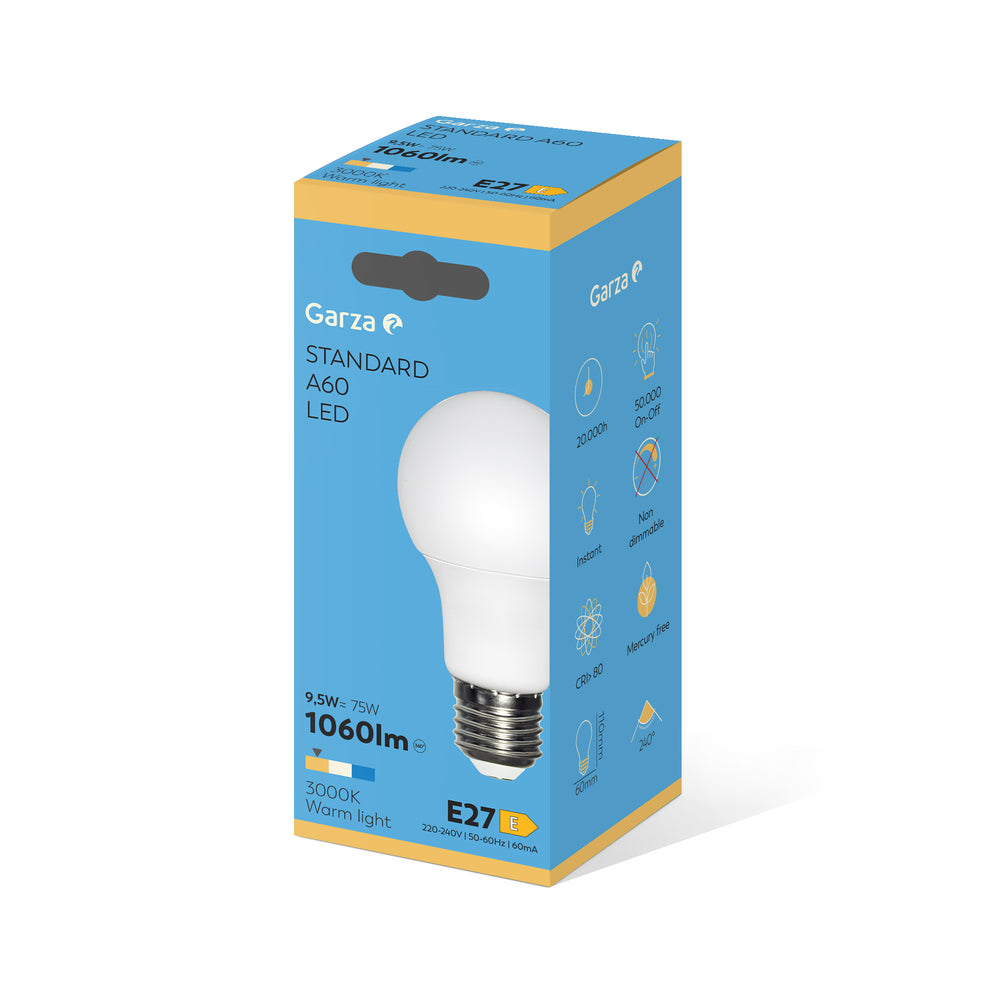 Garza Bombilla Led Smd Estándar A60 E27 (48)