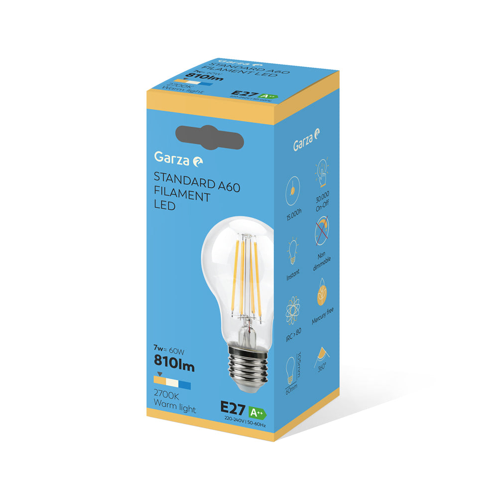 Bombilla Led Filamento Clear Estándar A60 E27 (1)