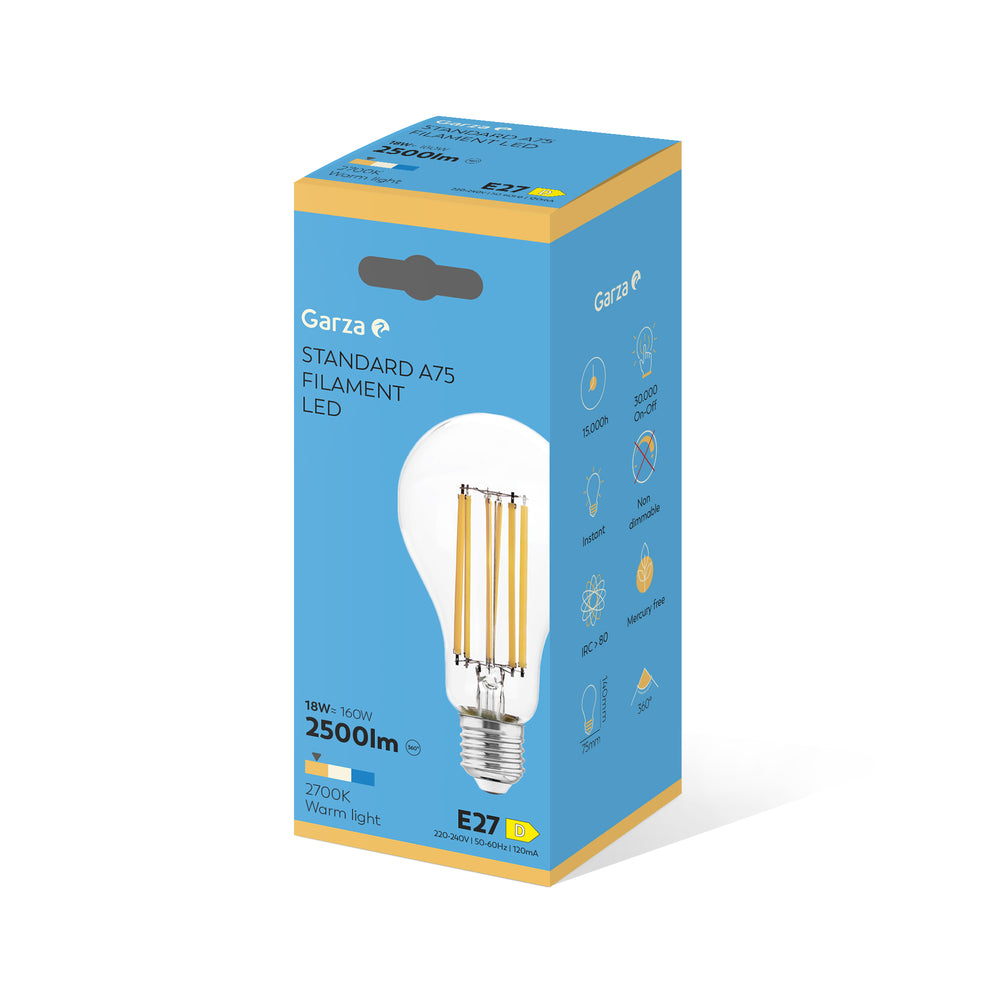 Bombilla Led Filamento Clear Estándar A75 E27 (1)