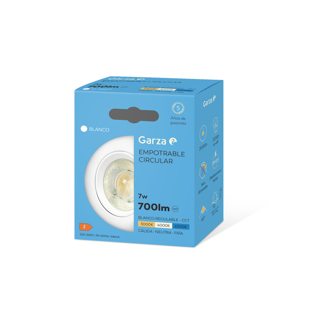 Garza Downlight Led Smd Empotrable Cct