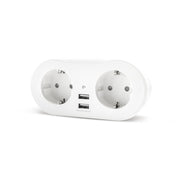 Enchufe Doble Wifi, Con 2 Tomas Y 2 Puertos Usb