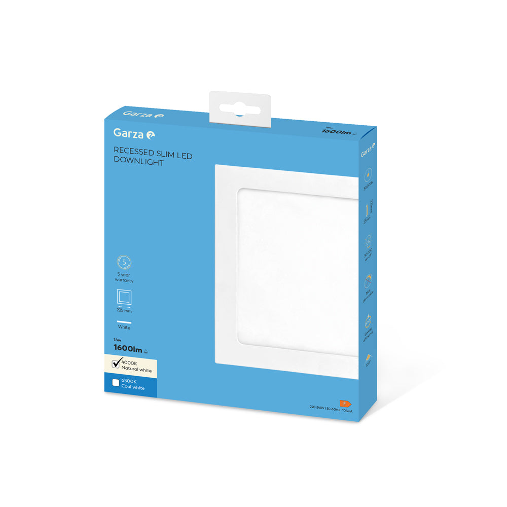 Downlight Empotrable Cuadrado Blanco (20)