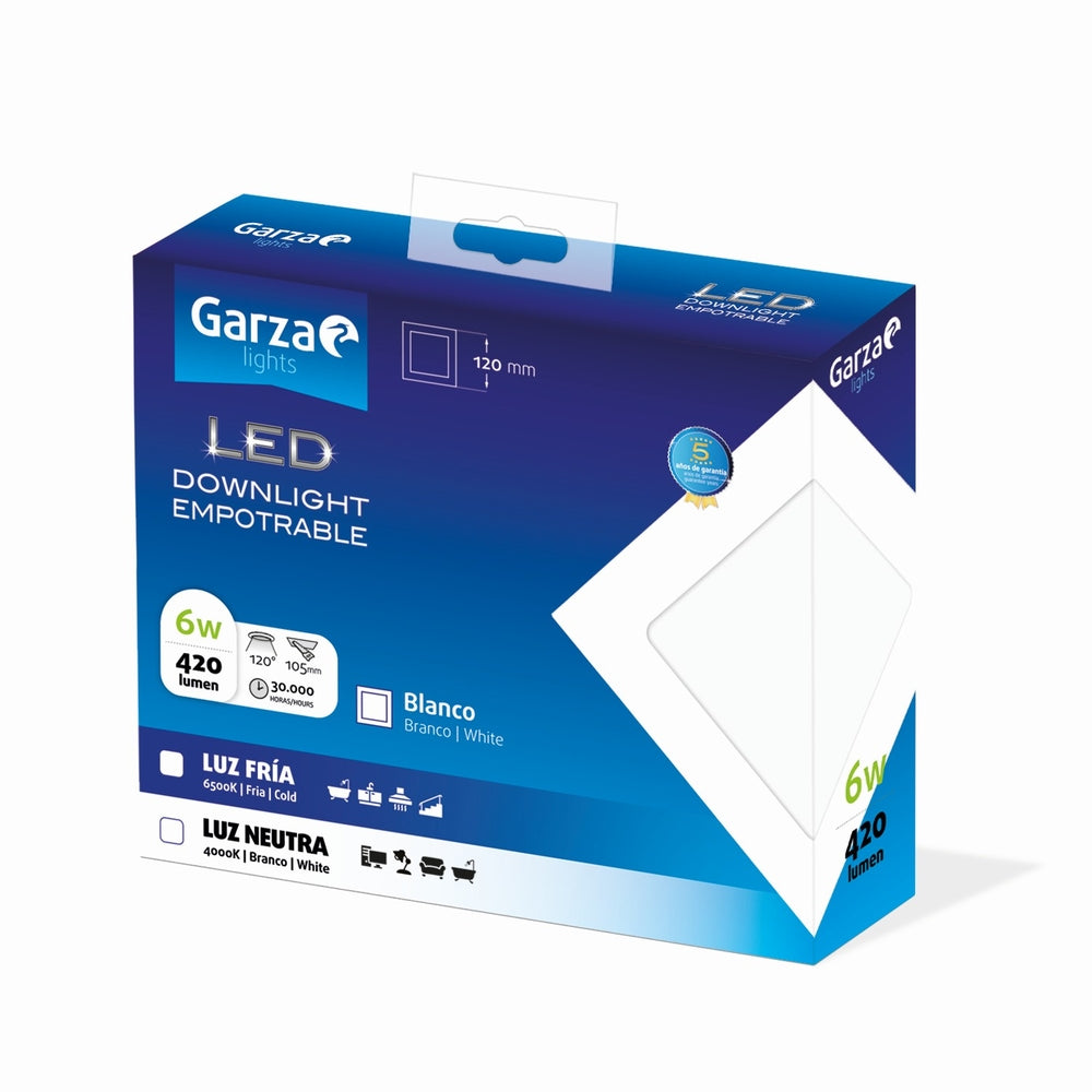 Downlight Empotrable Cuadrado Blanco (4)