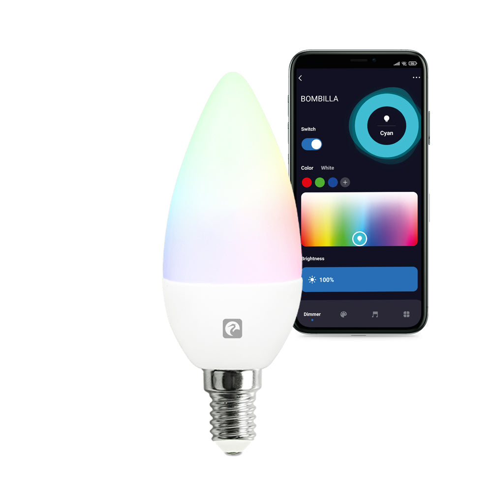 Bombilla Wifi Vela E14 Rgb+Cct