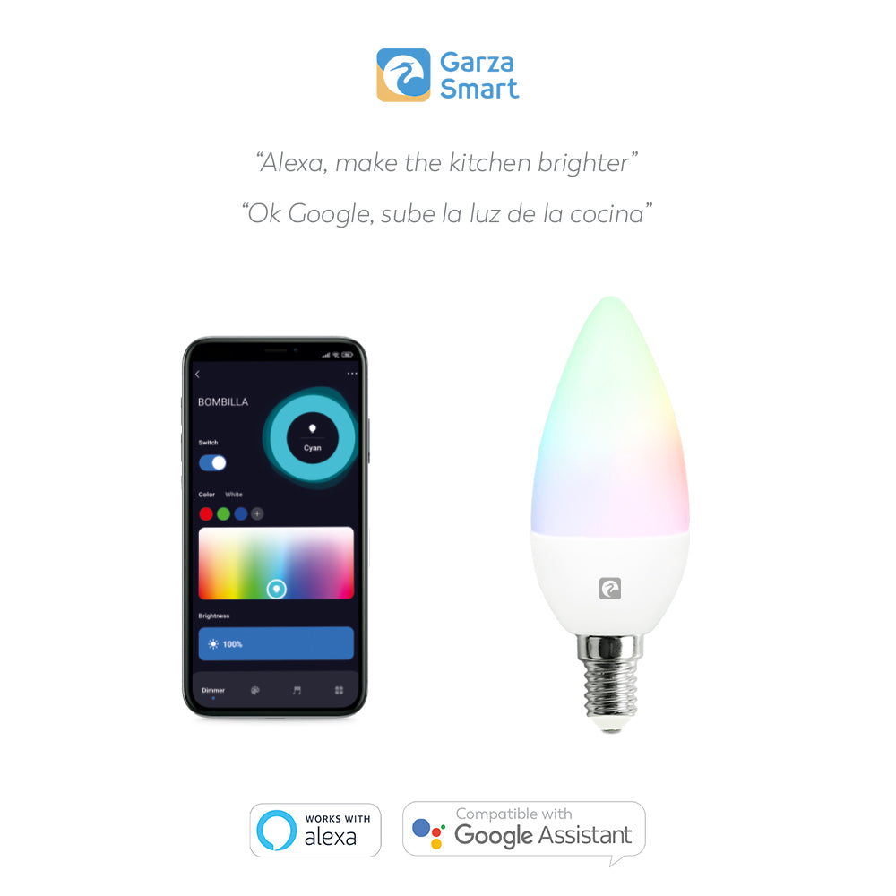 Bombilla Wifi Vela E14 Rgb+Cct (2)