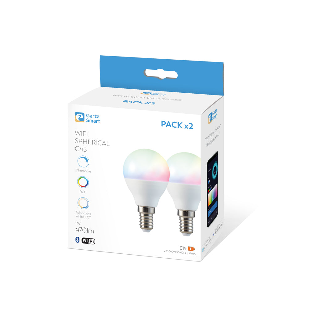 Bombilla Wifi Esférica E14 Rgb+Cct (8)