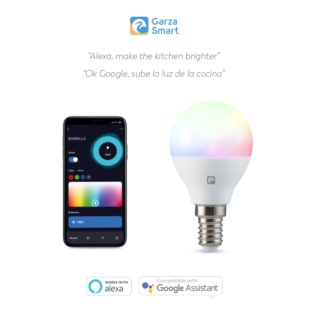 Bombilla Wifi Esférica E14 Rgb+Cct (5)