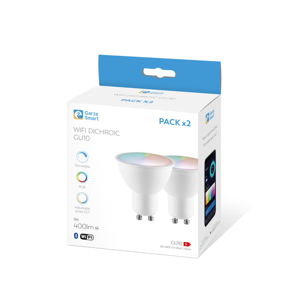 Garza Bombilla Wifi Gu10 Rgb+Cct (2)