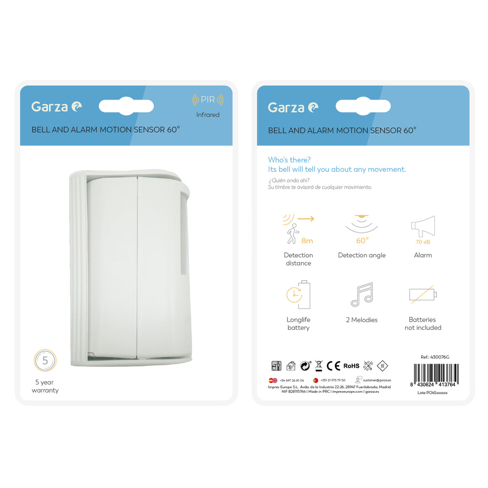 Detector De Movimiento Con Timbre Y Alarma