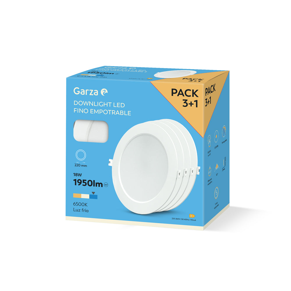 Downlight Empotrar Circular Acrílico Pack 3+1 (1)